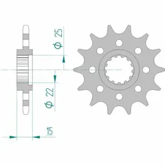 AFAM Standard Stahlritzel vorne 24507 - 520 für Kawasaki NINJAZX-6R 24507-14