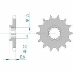 AFAM Standard Stahlritzel vorne 24508 - 525 für Kawasaki NINJAZX-6R