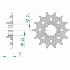AFAM Standard Stahlritzel vorne 24509 - 520 für Kawasaki NINJAZX-6R 24509-15
