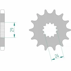 AFAM Standard Stahlritzel vorne 24601 - 530 für Kawasaki GPZ750, GPZ900, NINJAZX-12R 24601-16