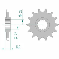 AFAM Standard Stahlritzel vorne 24602 - 525 für Kawasaki ZEPHYR750