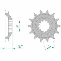 AFAM Standard Stahlritzel vorne 24805 - 530 für Kawasaki NINJAZX-10TOMCAT