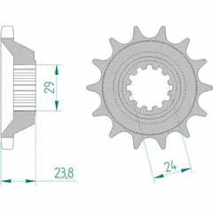 AFAM Standard Stahlritzel vorne 24806 - 530 für Kawasaki ZZR1100