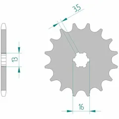 AFAM Standard Stahlritzel vorne 27100 - 420 für Suzuki LT-A50QUADSPORT, LT-Z50QUADSPORT, RM50 Yamaha CHAPPY50, DT50, TY50 27100-11