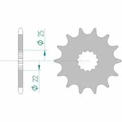 AFAM Standard Stahlritzel vorne 27500 - 520 für Yamaha, Kawasaki, Suzuki 27500-17