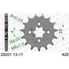 AFAM Standard Stahlritzel vorne 28201 - 428 für Suzuki GP125, GSX-R125, GSX-S125