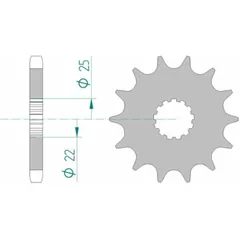 AFAM Standard Stahlritzel vorne 28400 - 530 für Suzuki, Yamaha, Kawasaki 28400-16