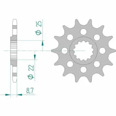AFAM Standard Stahlritzel vorne 28402 - 520 für Kawasaki, Suzuki, Yamaha 28402-16