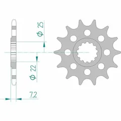 AFAM Standard Stahlritzel vorne 28404 - 520 für Suzuki, Kawasaki, Triumph 28404-16