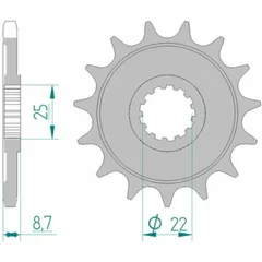 AFAM Standard Stahlritzel vorne 28405 - 525 für Kawasaki NINJAZX-9R, VERSYS1000, Z1000
