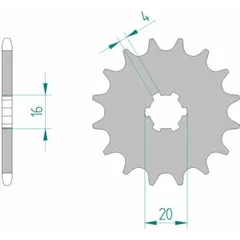 AFAM Standard Stahlritzel vorne 30100 - 420 für Yamaha, Kawasaki, Suzuki 30100-13