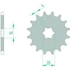 AFAM Standard Stahlritzel vorne 30100 - 420 für Yamaha, Kawasaki, Suzuki 30100-14
