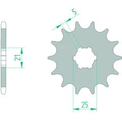 AFAM Selbstreinigendes Stahlritzel vorne 30300 - 520 für Kawasaki KDX200, KDX220, KDX250 Yamaha DT400, IT250, RD350 30300+13
