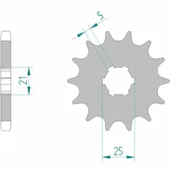 AFAM Standard Stahlritzel vorne 30301 - 530 für Yamaha RD250, RD350, RD400