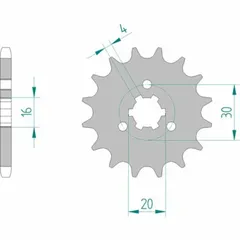AFAM Standard Stahlritzel vorne 33200 - 428