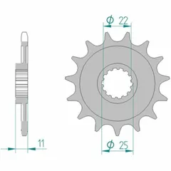 AFAM Standard Stahlritzel vorne 37400 - 520 für Aprilia MXV450, RXV450, RXV550 37400-16