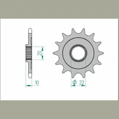AFAM Standard Stahlritzel vorne 43302 - 520 für Sherco SE2.5I, SE3.0I