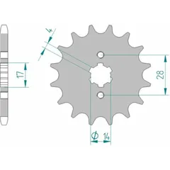 AFAM Standard Stahlritzel vorne 49200 - 428 für Derbi GP1125, GPR125, MULHACEN125 Aprilia 125SXE4