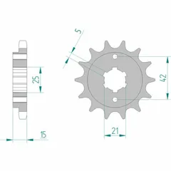 AFAM Standard Stahlritzel vorne 52500 - 530 für Ducati PANTAH500, PANTAH600