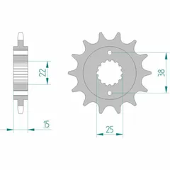 AFAM Standard Stahlritzel vorne 52607 - 520 für Ducati 800SSSUPERSPORT, 907IE