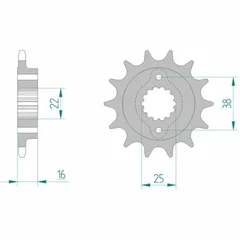 AFAM Standard Stahlritzel vorne 52610 - 520 für Ducati 748, 800MONSTER