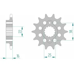 AFAM Standard Stahlritzel vorne 52611 - 520 für Ducati 748, 916, 996