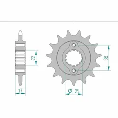 AFAM Standard Stahlritzel vorne 52612 - 520 für Ducati 900MONSTER 52612-15