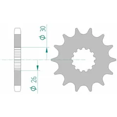 AFAM Standard Stahlritzel vorne 52900 - 530 für Ducati 1200MULTISTRADA, 1260MULTISTRADA 52900-15