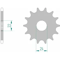 AFAM Standard Stahlritzel vorne 61201 - 520 für Aprilia 125SX, AF1125, CLASSIC125 MZ 125SX 61201-15