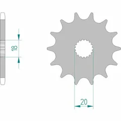AFAM Standard Stahlritzel vorne 61300 - 520 61300-14