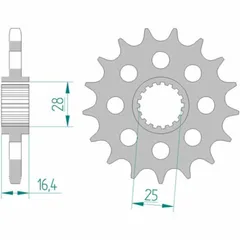 AFAM Standard Stahlritzel vorne 61800 - 525 für KTM 1050ADVENTURE, 1090ADVENTURE, 1190ADVENTURE Kawasaki VULCAN900