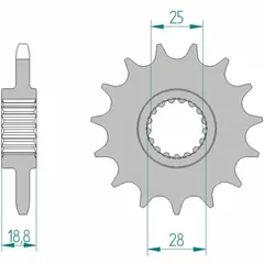 AFAM Standard Stahlritzel vorne 61801 - 525 für Aprilia RSV4, RSV41100ABS, TUONO1000V4 61801-16