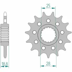 AFAM Standard Stahlritzel vorne 61802 - 520 für Aprilia RSV4, RSV41100ABS