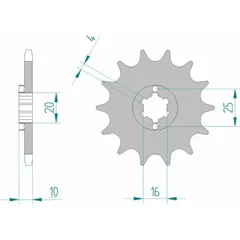AFAM Standard Stahlritzel vorne 64200 - 520 für Husqvarna CR125, SMS125, WR125 64200-14