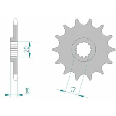 AFAM Standard Stahlritzel vorne 64201 - 520 für Husqvarna CR125, WR125