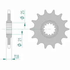 AFAM Standard Stahlritzel vorne 64302 - 520 für Husaberg FC450, FC501, FC550 Husqvarna CR125, CR240, CR500