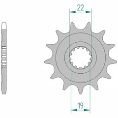 AFAM Standard Stahlritzel vorne 64305 - 520 für Husqvarna TC2504T, TE2504T, TE310