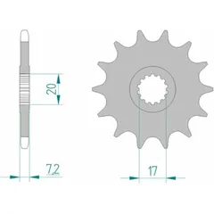 AFAM Standard Stahlritzel vorne 73202 - 520 für KTM 125LC2, 125STING