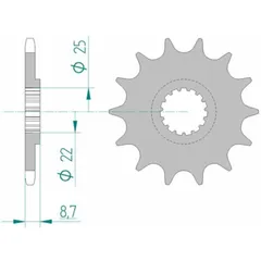 AFAM Standard Stahlritzel vorne 73301 - 520 für KTM, Beta, Husqvarna 73301-16