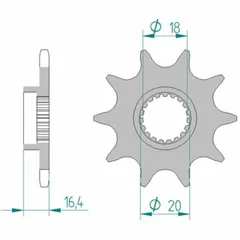 AFAM Standard Stahlritzel vorne 79304 - 520 für Montesa COTA4RT250