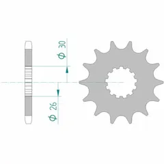 AFAM Standard Stahlritzel vorne 88600 - 525 für Triumph AMERICA865, AMERICA865EFI, BONNEVILLE800
