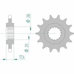 AFAM Standard Stahlritzel vorne 91800 - 525