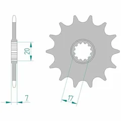 AFAM Standard Stahlritzel vorne 94107 - 415 für Aprilia RS50 94107-14