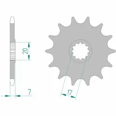 AFAM Standard Stahlritzel vorne 94109 - 420 für Rieju, Peugeot, Yamaha 94109-14