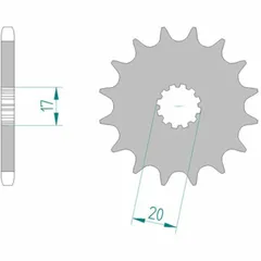 AFAM Standard Stahlritzel vorne 94118 - 428 für Beta, HM, HRD 94118-13