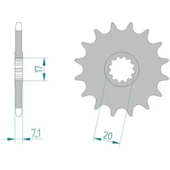 AFAM Standard Stahlritzel vorne 94119 - 420 für Rieju, CPI, Peugeot