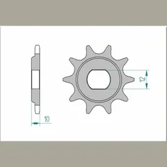 AFAM Standard Stahlritzel vorne 94122 - 415 für KTM 50SM, 50SX