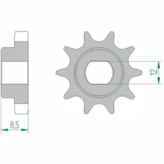 AFAM Standard Stahlritzel vorne 94124 - 415 für Husqvarna TC50 KTM 50SX