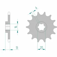 AFAM Standard Stahlritzel vorne 94214 - 520 für TM Racing MX85