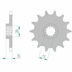 AFAM Standard Stahlritzel vorne 94215 - 520 für TM Racing EN125, EN144, MX125